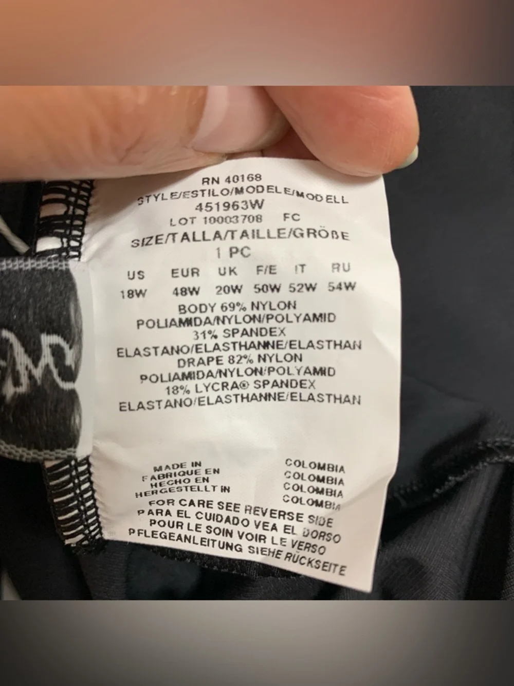 NWT Miraclesuit Sanibel Black One Piece Swimsuit Adjustable Straps Sz 18W